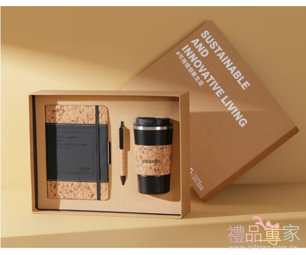 環保循環軟木與PU皮拼接筆記本