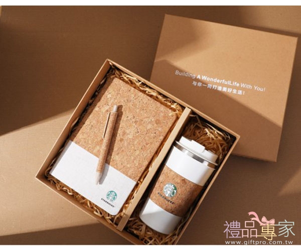 環保循環軟木與棉麻併接筆記本