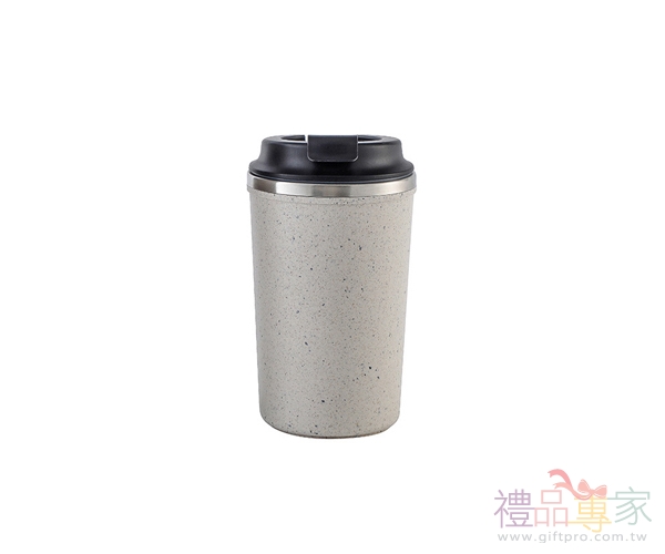 環保再生咖啡渣不倒杯-奶茶米白色(350ml)