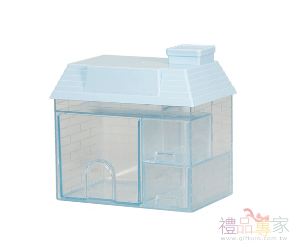 小屋造型抽屜式桌面收納盒