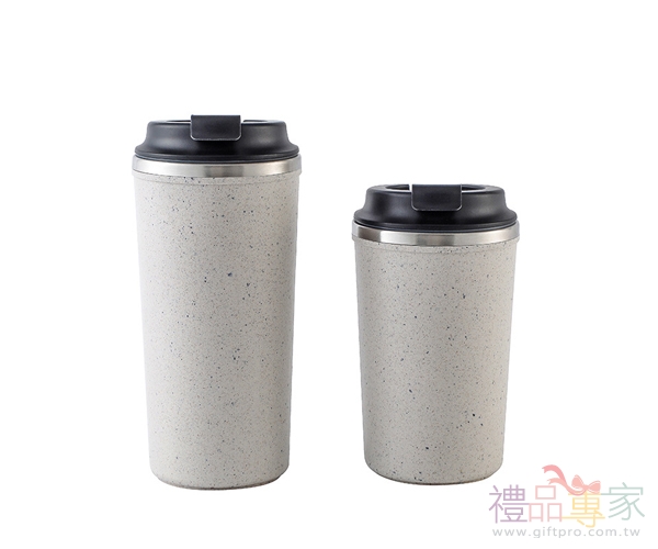 環保再生咖啡渣不倒杯-奶茶米白色(350ml)