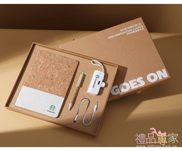 環保循環軟木與棉麻併接筆記本