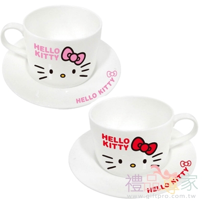 Hello Kitty 杯盤雙杯組-250ml (4入)