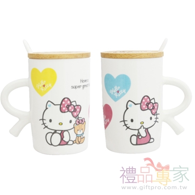 Hello Kitty馬克杯-420ml (附木蓋+湯匙)